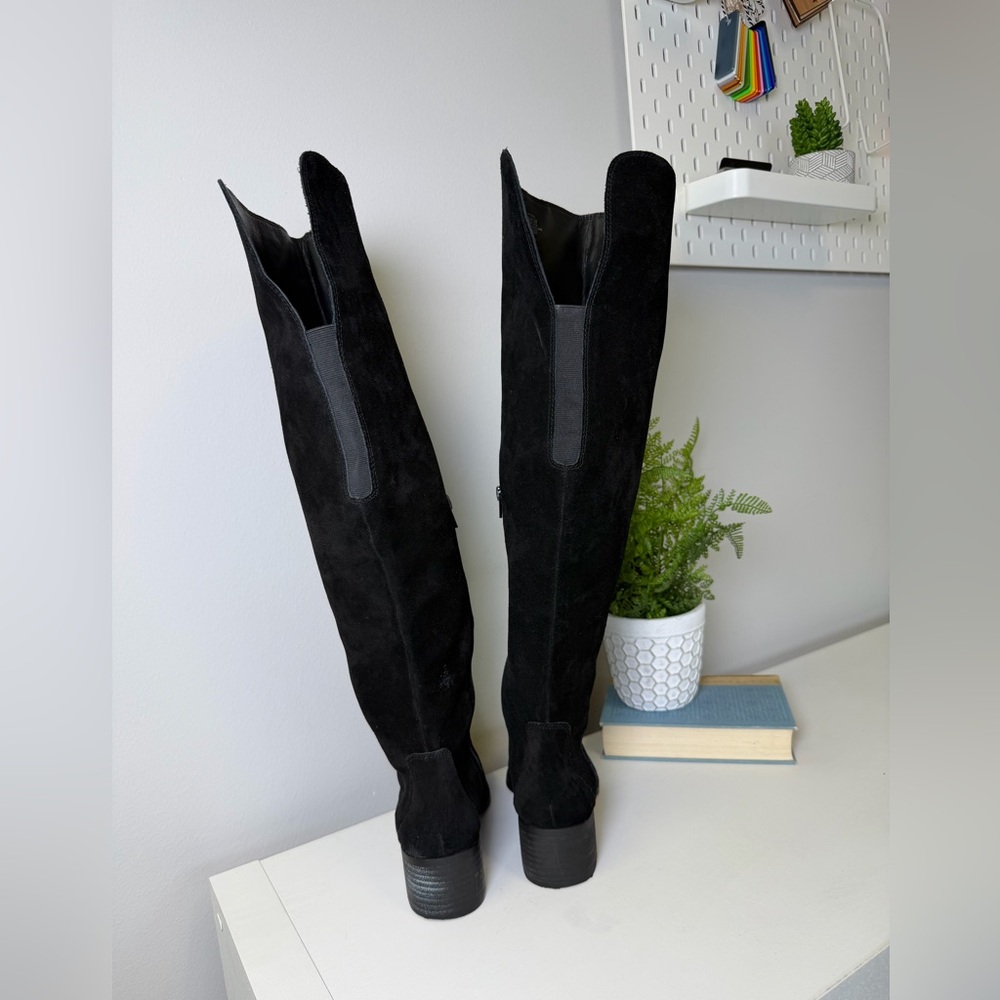 Corso Como Black Suede Over-the-Knee Boots SZ 7.5 - Picture 6 of 9